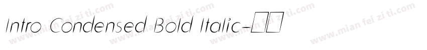 Intro Condensed Bold ltalic字体转换